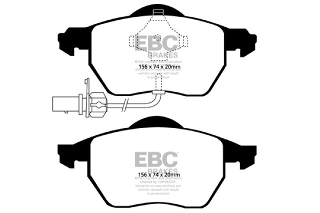 2002-2004 Audi A6 Disc Brake Pad Set - Front (EBC Brakes)