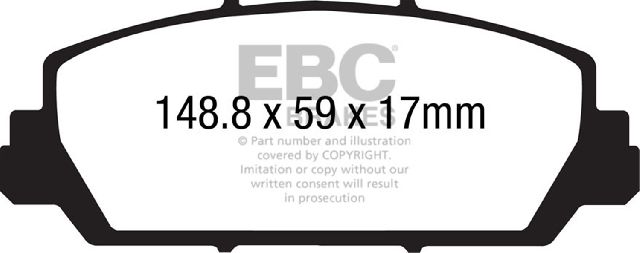2014-2018 Acura RLX Disc Brake Pad Set - Front (EBC Brakes)