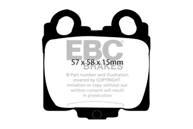 2001-2005 Lexus IS300 Disc Brake Pad Set - Rear (EBC Brakes)