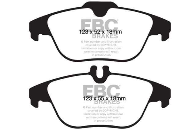 2013-2015 Mercedes-Benz GLK250 Disc Brake Pad Set - Rear (EBC Brakes)