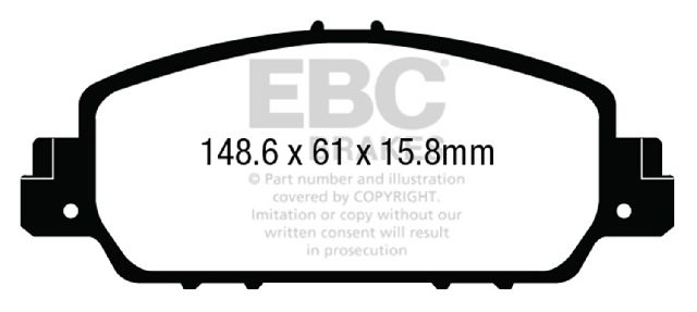 2016-2023 Honda HR-V Disc Brake Pad Set -  or Front (EBC Brakes)