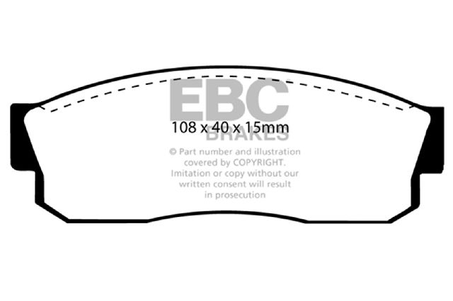 1982-1990 Nissan Sentra Disc Brake Pad Set - Front (EBC Brakes)