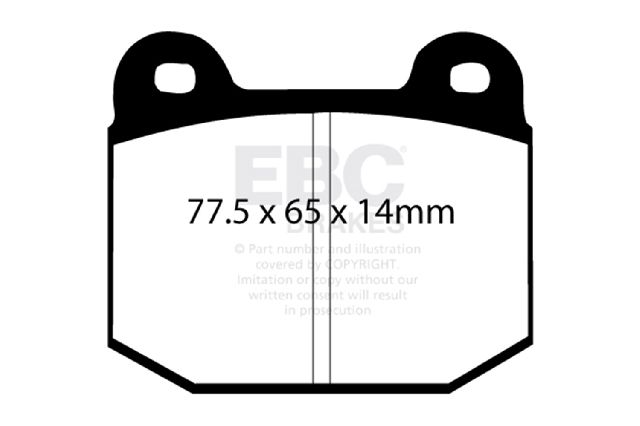 2005-2011 Lotus Elise Disc Brake Pad Set - Front (EBC Brakes)