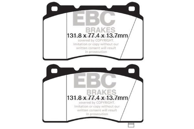 2010-2016 Hyundai Genesis Coupe Disc Brake Pad Set - Front (EBC Brakes)