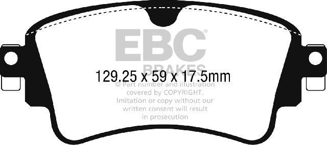 2017-2020 Audi A4 Disc Brake Pad Set - Rear (EBC Brakes)