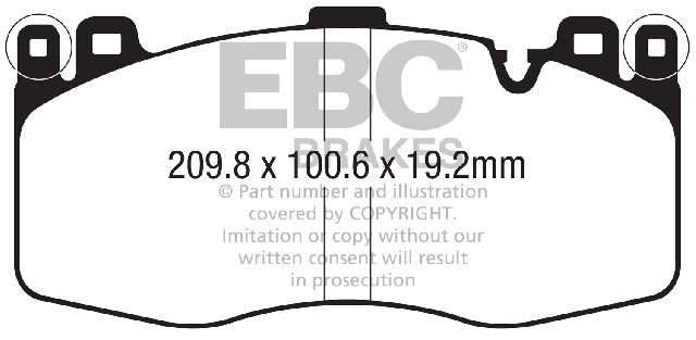 2015-2021 BMW X6 Disc Brake Pad Set - Front (EBC Brakes)