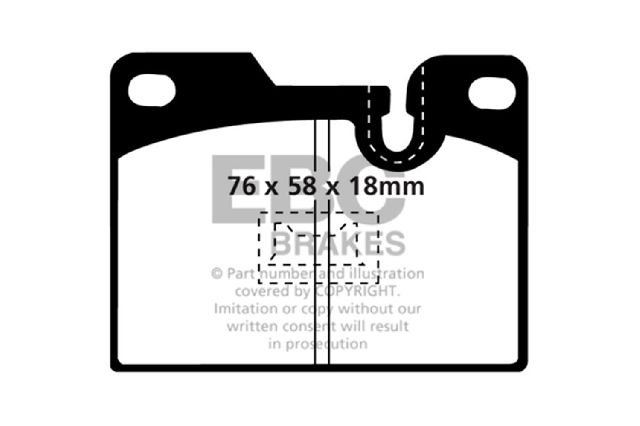 1979-1988 Porsche 924 Disc Brake Pad Set - Rear (EBC Brakes)