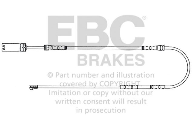 2010-2011 BMW 335i xDrive Disc Brake Pad Wear Sensor - Front (EBC Brakes)