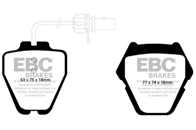 2002-2003 Audi S6 Disc Brake Pad Set - Front (EBC Brakes)