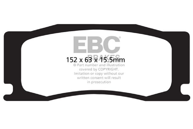 2008-2015 Jaguar XKR Disc Brake Pad Set - Front (EBC Brakes)