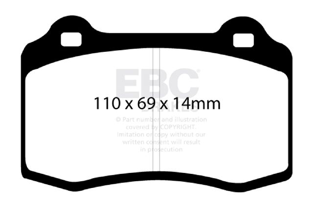 2003-2006 Jaguar XK8 Disc Brake Pad Set - Rear (EBC Brakes)