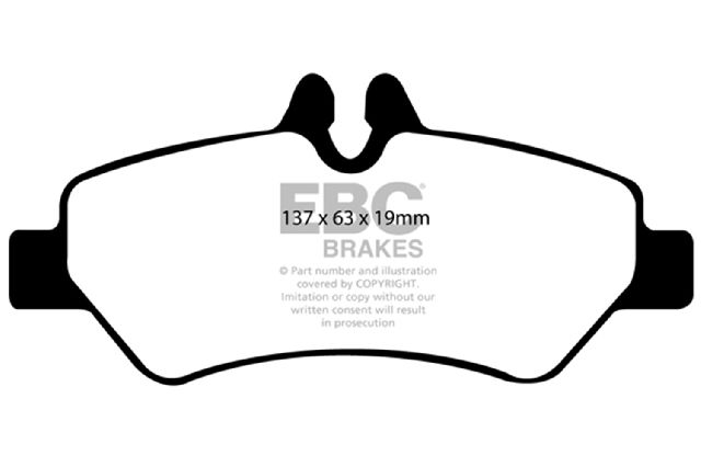 2010-2018 Mercedes-Benz Sprinter 3500 Disc Brake Pad Set - Rear (EBC Brakes)
