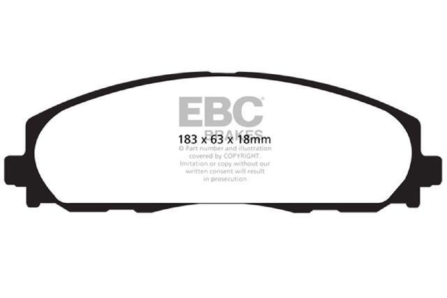 2017-2023 Chrysler Pacifica Disc Brake Pad Set -  or Front (EBC Brakes)