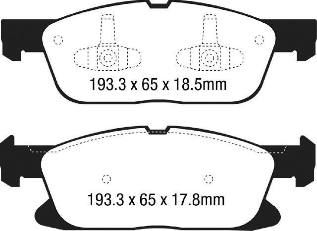 2019-2022 Lincoln Nautilus Disc Brake Pad Set - Front (EBC Brakes)