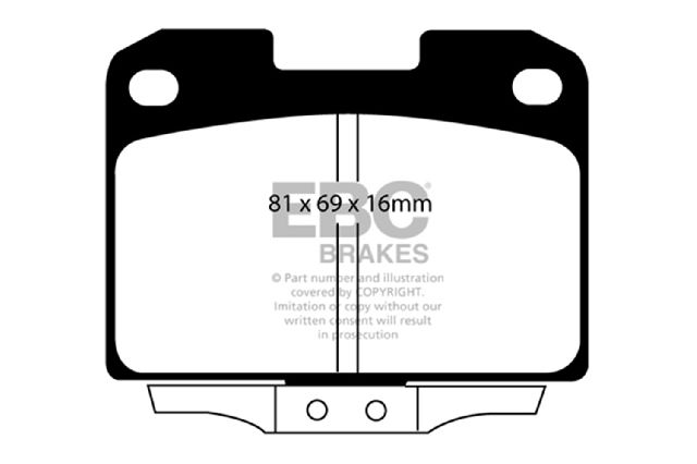 1994-1999 Mitsubishi 3000GT Disc Brake Pad Set - Rear (EBC Brakes)