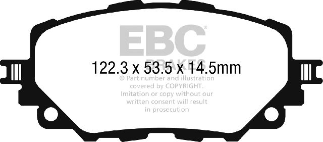 2015-2023 Mazda MX-5 Miata Disc Brake Pad Set -  or Front (EBC Brakes)
