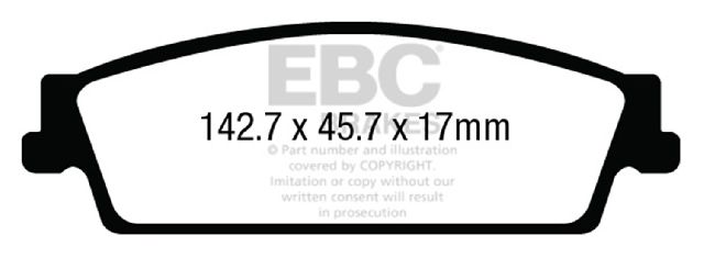 2015-2018 Chevrolet Suburban Disc Brake Pad Set - Rear (EBC Brakes)