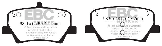 2019-2023 Volvo XC40 Disc Brake Pad Set -  or Rear (EBC Brakes)
