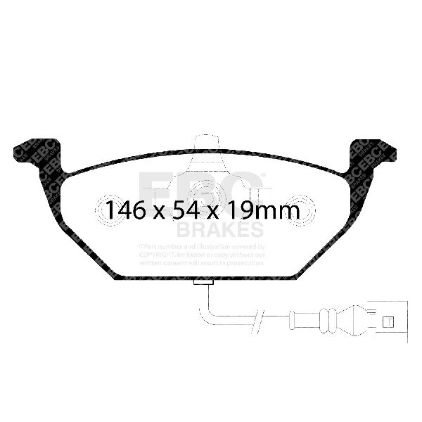 1999-2023 Volkswagen Jetta Disc Brake Pad Set -  or Front (EBC Brakes)