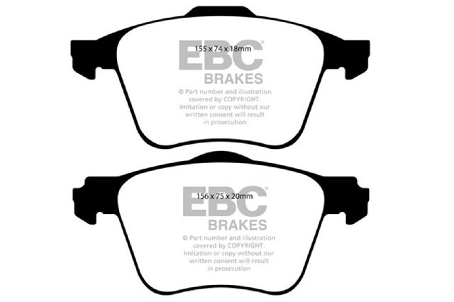 2007-2015 Volvo S80 Disc Brake Pad Set - Front (EBC Brakes)