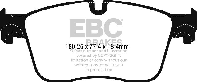2017-2023 Jaguar F-Pace Disc Brake Pad Set -  or Front (EBC Brakes)