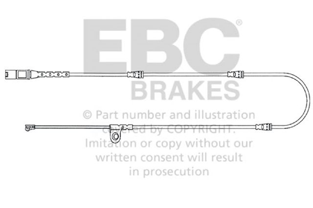 2009-2014 BMW X5 Disc Brake Pad Wear Sensor - Front (EBC Brakes)