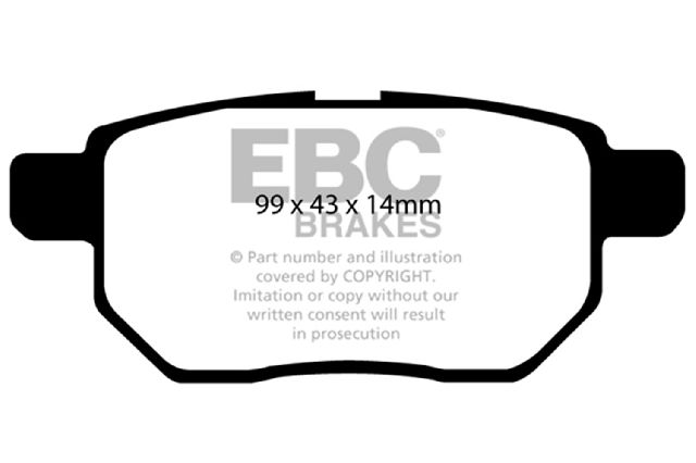 2010-2022 Toyota Prius Disc Brake Pad Set -  or Rear (EBC Brakes)