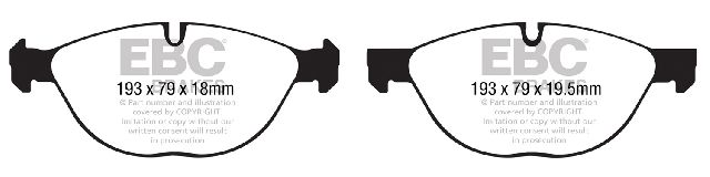 2008-2019 BMW X6 Disc Brake Pad Set - Front (EBC Brakes)