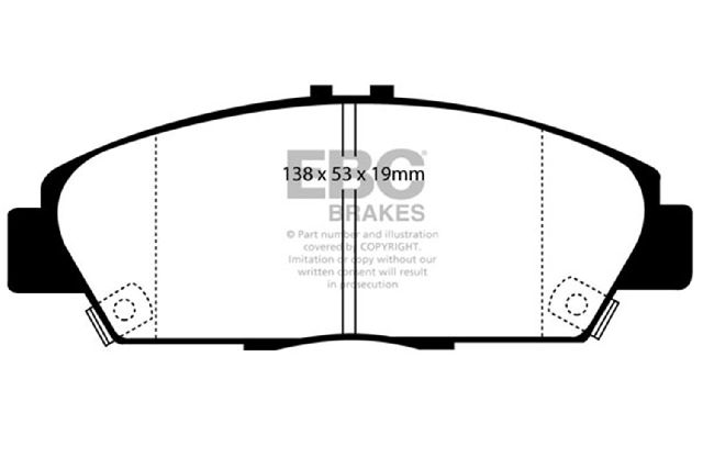 1992-1996 Honda Prelude Disc Brake Pad Set - Front (EBC Brakes)