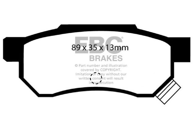 1992-2000 Honda Civic Disc Brake Pad Set - Rear (EBC Brakes)