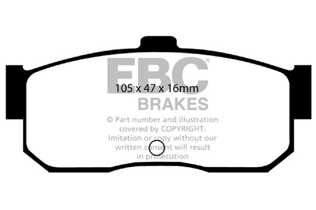 1991-2001 Nissan Sentra Disc Brake Pad Set - Rear (EBC Brakes)