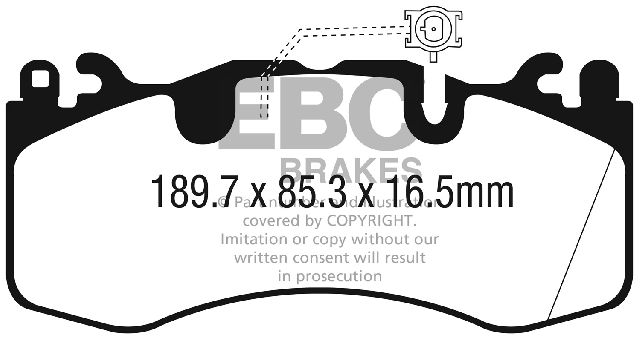 2016-2023 Maserati Quattroporte Disc Brake Pad Set -  or Front (EBC Brakes)