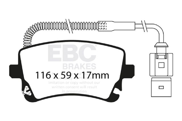 2007-2011 Audi S6 Disc Brake Pad Set - Rear (EBC Brakes)