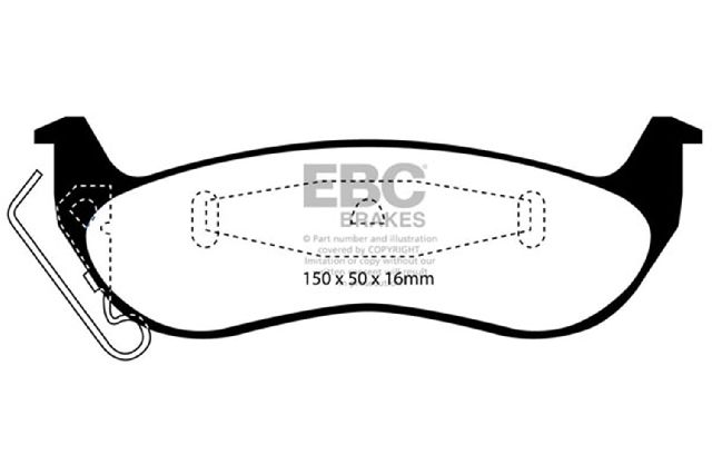 2003-2011 Lincoln Town Car Disc Brake Pad Set - Rear (EBC Brakes)