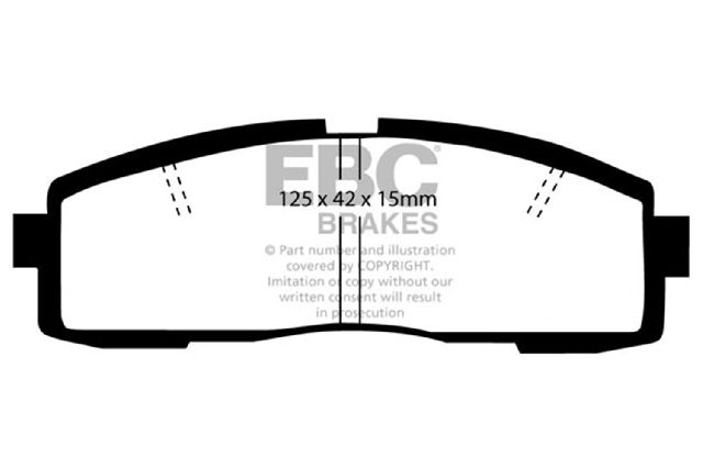 1986-1992 Toyota Supra Disc Brake Pad Set - Rear (EBC Brakes)