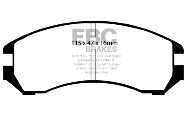 1986-1989 Nissan Sentra Disc Brake Pad Set - Front (EBC Brakes)