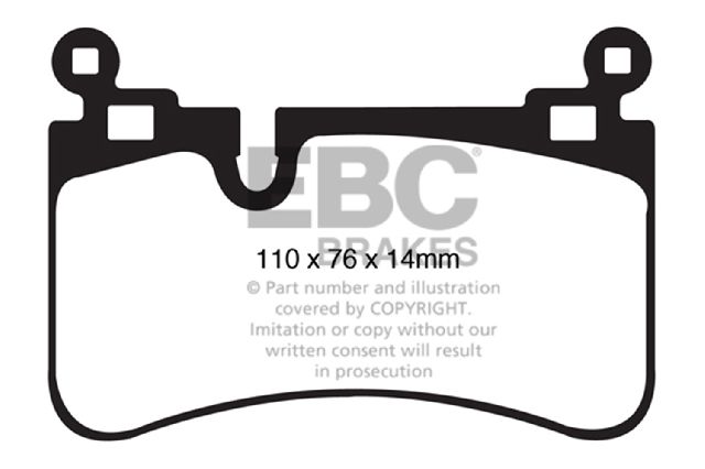 2007-2011 Mercedes-Benz CLS63 AMG Disc Brake Pad Set - Rear (EBC Brakes)