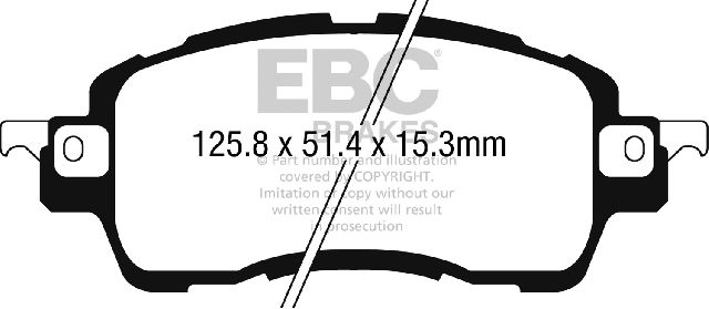2016 Scion iA Disc Brake Pad Set - Front (EBC Brakes)
