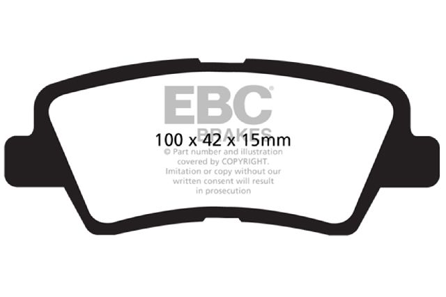 2016-2018 Kia Optima Disc Brake Pad Set - Rear (EBC Brakes)