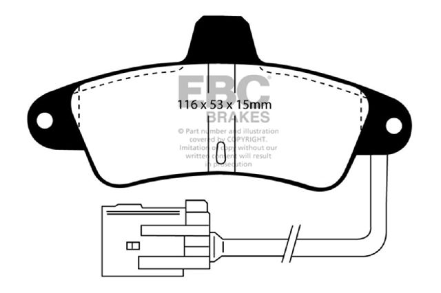 1995-2000 Ford Contour Disc Brake Pad Set - Rear (EBC Brakes)