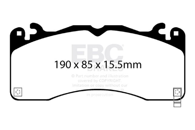 2015-2023 Ford Mustang Disc Brake Pad Set -  or Front (EBC Brakes)