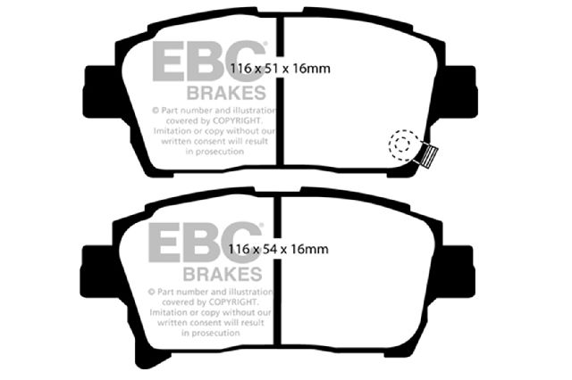 2003-2009 Toyota Prius Disc Brake Pad Set - Front (EBC Brakes)