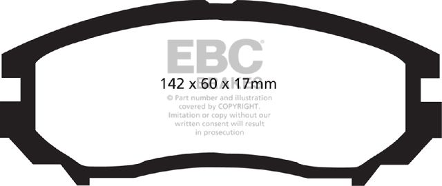 2004-2008 Hyundai Tiburon Disc Brake Pad Set - Front (EBC Brakes)