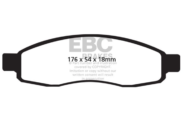 2004-2005 INFINITI QX56 Disc Brake Pad Set - Front (EBC Brakes)