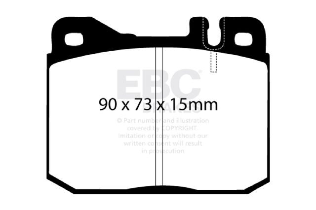1988-1991 Mercedes-Benz 300SE Disc Brake Pad Set - Front (EBC Brakes)