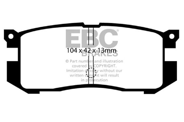 1989-1992 Ford Probe Disc Brake Pad Set - Rear (EBC Brakes)