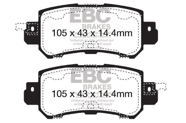 2016-2021 Mazda CX-3 Disc Brake Pad Set -  or Rear (EBC Brakes)