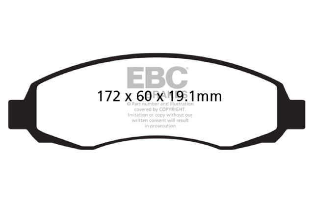2003-2004 Dodge Dakota Disc Brake Pad Set - Front (EBC Brakes)
