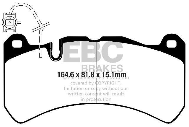 2014-2023 Maserati Quattroporte Disc Brake Pad Set -  or Front (EBC Brakes)