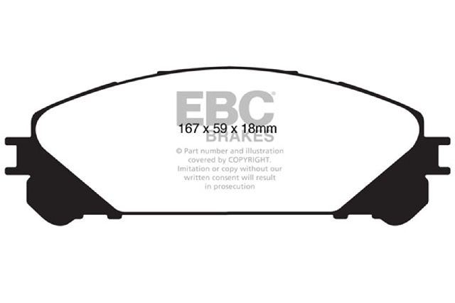 2022-2023 Lexus NX250 Disc Brake Pad Set -  or Front (EBC Brakes)
